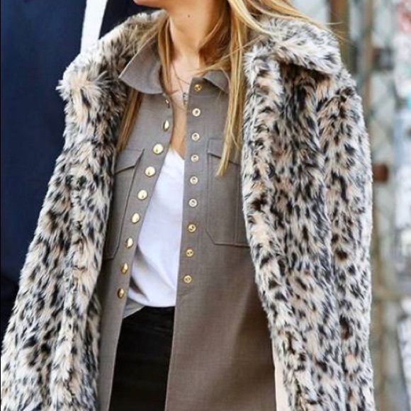 J Crew Leopard Fur Coat - Picture 3 of 4